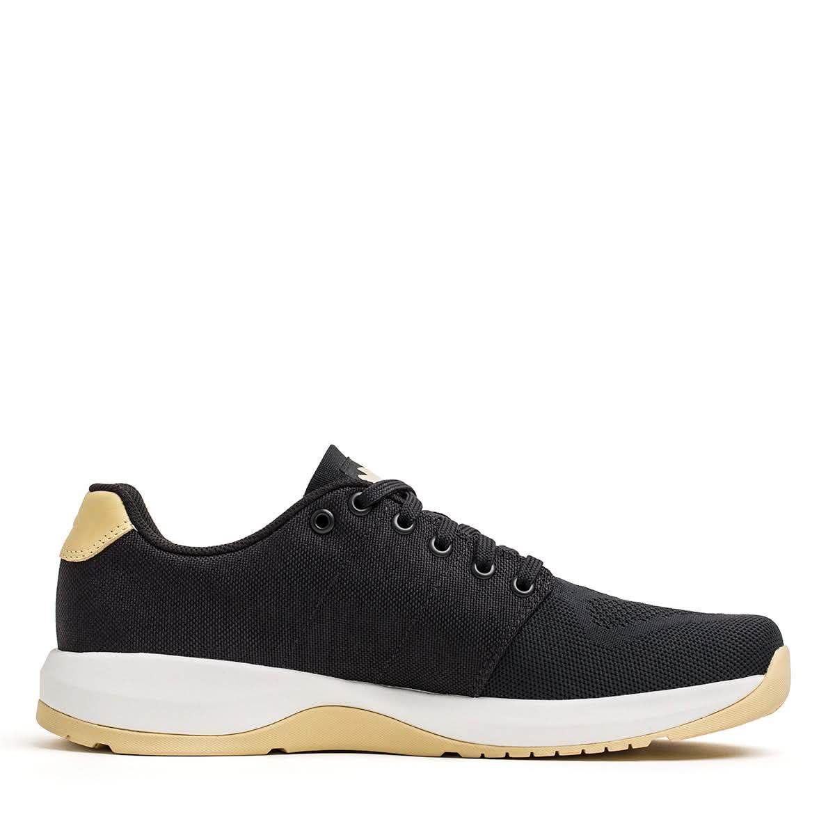 Women's Ballistic Trainers - Black + White + Gold