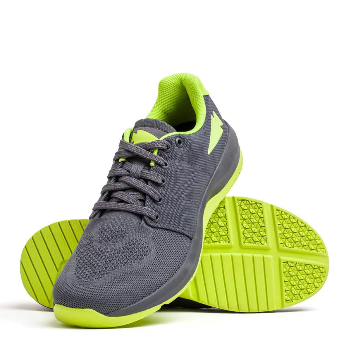 Women's Ballistic Trainers - Wolf Grey + Acid Lime