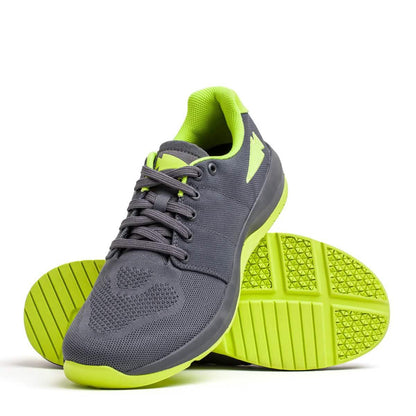 Men's Ballistic Trainers - Wolf Grey + Acid Lime